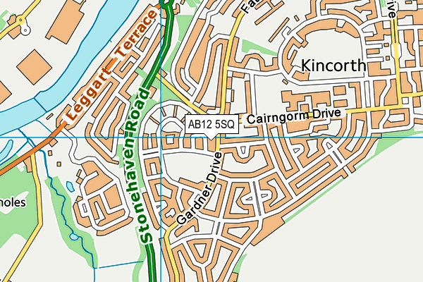 AB12 5SQ map - OS VectorMap District (Ordnance Survey) AB12 5SQ map - OS VectorMap District (Ordnance Survey)