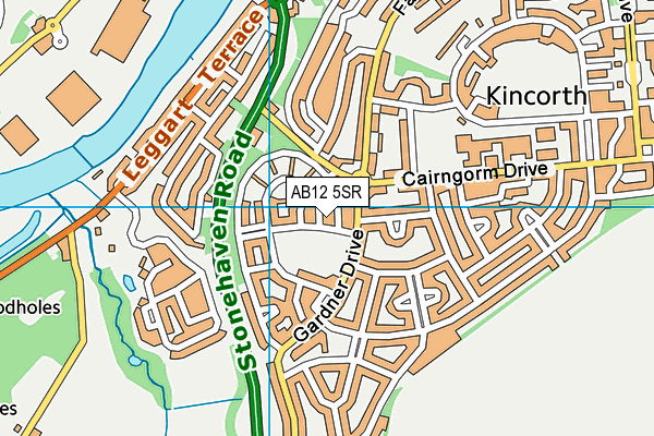 AB12 5SR map - OS VectorMap District (Ordnance Survey) AB12 5SR map - OS VectorMap District (Ordnance Survey)
