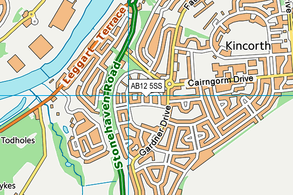 AB12 5SS map - OS VectorMap District (Ordnance Survey) AB12 5SS map - OS VectorMap District (Ordnance Survey)