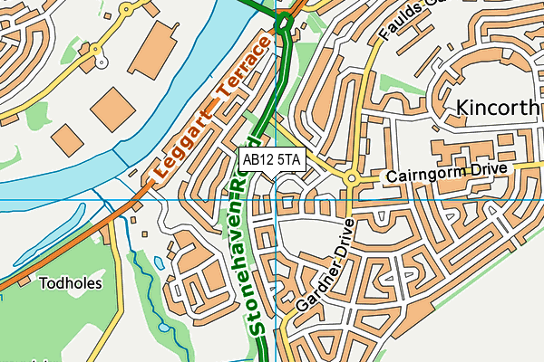 AB12 5TA map - OS VectorMap District (Ordnance Survey) AB12 5TA map - OS VectorMap District (Ordnance Survey)