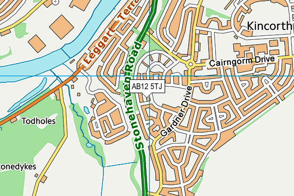 AB12 5TJ map - OS VectorMap District (Ordnance Survey) AB12 5TJ map - OS VectorMap District (Ordnance Survey)