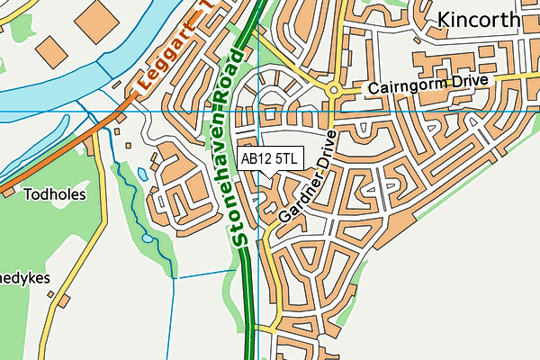 AB12 5TL map - OS VectorMap District (Ordnance Survey) AB12 5TL map - OS VectorMap District (Ordnance Survey)