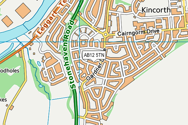 AB12 5TN map - OS VectorMap District (Ordnance Survey) AB12 5TN map - OS VectorMap District (Ordnance Survey)