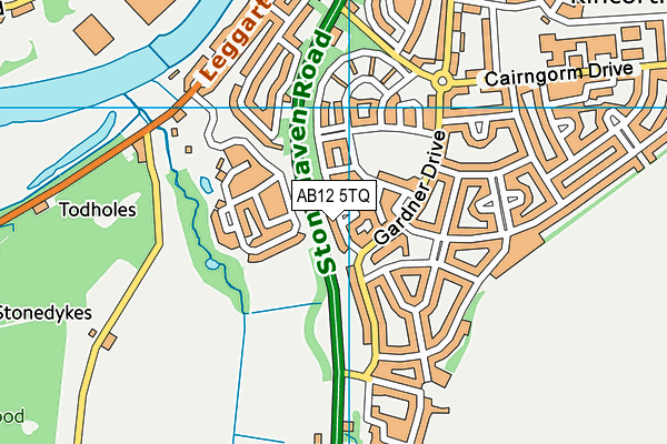 AB12 5TQ map - OS VectorMap District (Ordnance Survey) AB12 5TQ map - OS VectorMap District (Ordnance Survey)