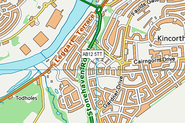 AB12 5TT map - OS VectorMap District (Ordnance Survey)