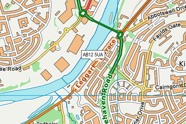 AB12 5UA map - OS VectorMap District (Ordnance Survey) AB12 5UA map - OS VectorMap District (Ordnance Survey)