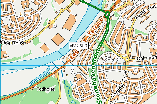 AB12 5UD map - OS VectorMap District (Ordnance Survey)