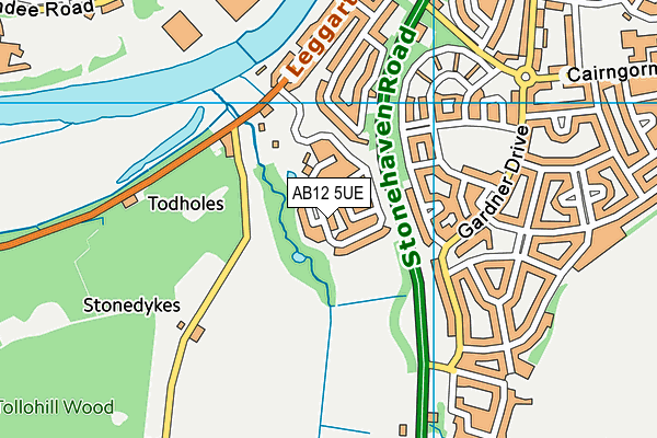 AB12 5UE map - OS VectorMap District (Ordnance Survey) AB12 5UE map - OS VectorMap District (Ordnance Survey)