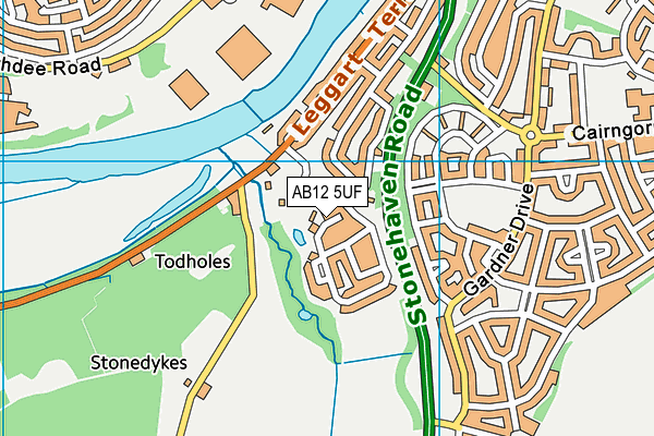 AB12 5UF map - OS VectorMap District (Ordnance Survey) AB12 5UF map - OS VectorMap District (Ordnance Survey)