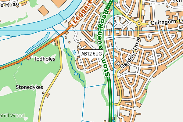AB12 5UG map - OS VectorMap District (Ordnance Survey) AB12 5UG map - OS VectorMap District (Ordnance Survey)