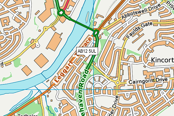 AB12 5UL map - OS VectorMap District (Ordnance Survey) AB12 5UL map - OS VectorMap District (Ordnance Survey)