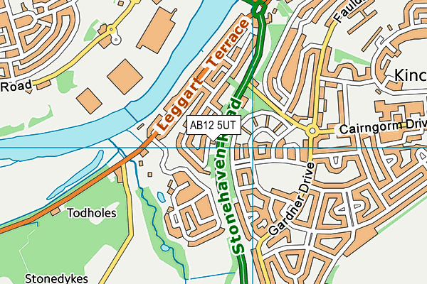 AB12 5UT map - OS VectorMap District (Ordnance Survey)