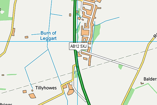 AB12 5XJ map - OS VectorMap District (Ordnance Survey) AB12 5XJ map - OS VectorMap District (Ordnance Survey)