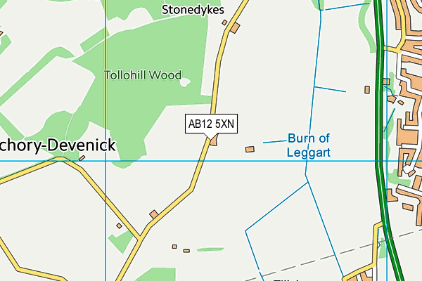 AB12 5XN map - OS VectorMap District (Ordnance Survey) AB12 5XN map - OS VectorMap District (Ordnance Survey)