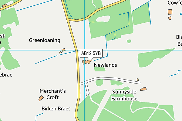 AB12 5YB map - OS VectorMap District (Ordnance Survey) AB12 5YB map - OS VectorMap District (Ordnance Survey)