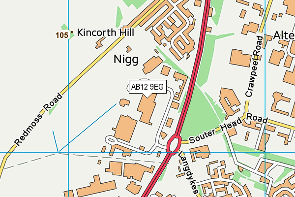 AB12 9EG map - OS VectorMap District (Ordnance Survey) AB12 9EG map - OS VectorMap District (Ordnance Survey)