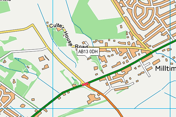 AB13 0DH map - OS VectorMap District (Ordnance Survey) AB13 0DH map - OS VectorMap District (Ordnance Survey)