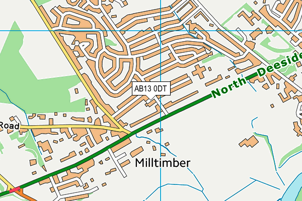 AB13 0DT map - OS VectorMap District (Ordnance Survey) AB13 0DT map - OS VectorMap District (Ordnance Survey)