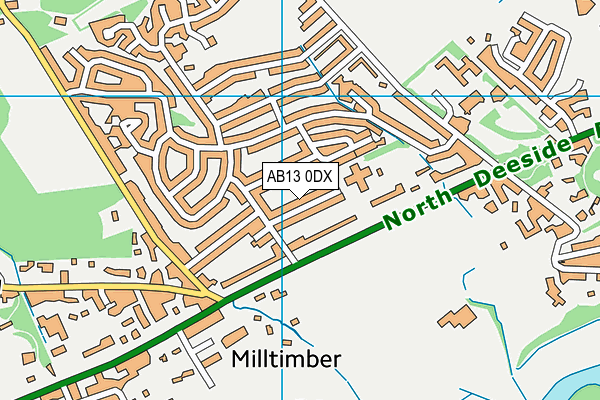AB13 0DX map - OS VectorMap District (Ordnance Survey) AB13 0DX map - OS VectorMap District (Ordnance Survey)