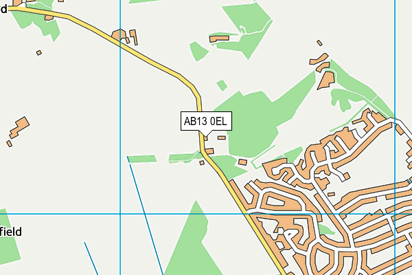 AB13 0EL map - OS VectorMap District (Ordnance Survey) AB13 0EL map - OS VectorMap District (Ordnance Survey)
