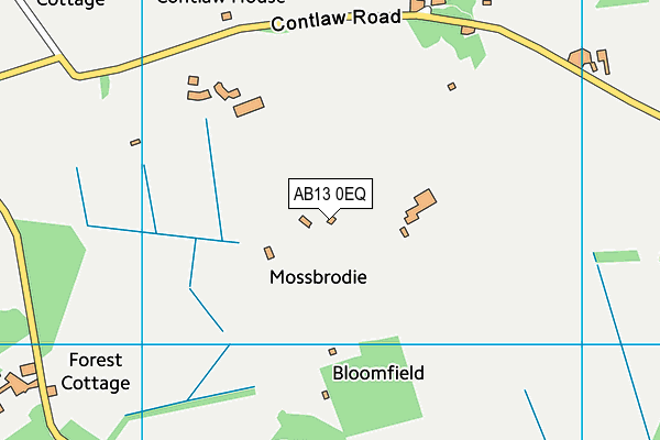 AB13 0EQ map - OS VectorMap District (Ordnance Survey) AB13 0EQ map - OS VectorMap District (Ordnance Survey)