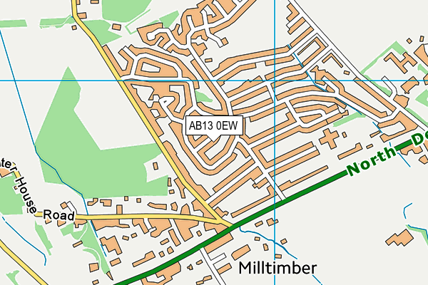 AB13 0EW map - OS VectorMap District (Ordnance Survey) AB13 0EW map - OS VectorMap District (Ordnance Survey)