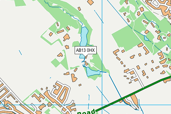 AB13 0HX map - OS VectorMap District (Ordnance Survey) AB13 0HX map - OS VectorMap District (Ordnance Survey)