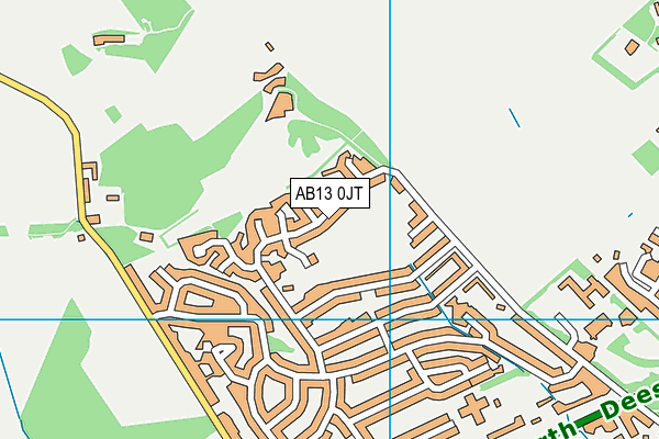 AB13 0JT map - OS VectorMap District (Ordnance Survey) AB13 0JT map - OS VectorMap District (Ordnance Survey)