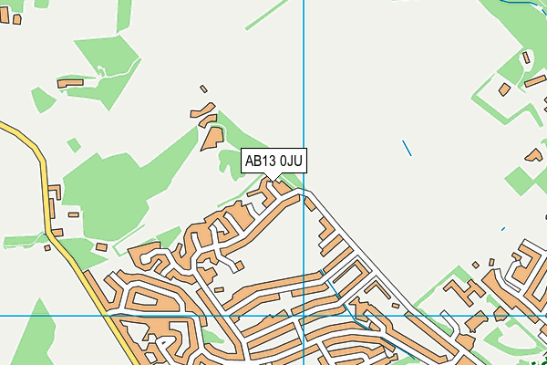 AB13 0JU map - OS VectorMap District (Ordnance Survey) AB13 0JU map - OS VectorMap District (Ordnance Survey)
