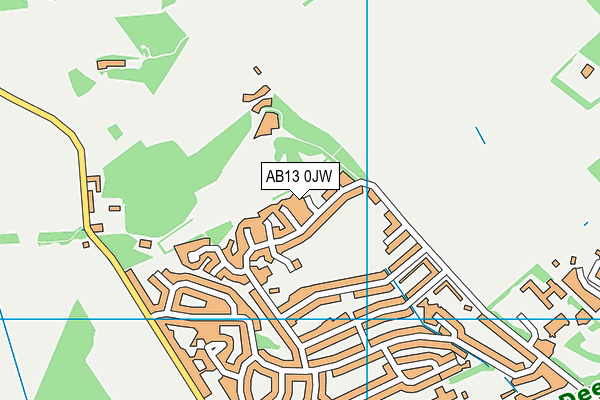 AB13 0JW map - OS VectorMap District (Ordnance Survey) AB13 0JW map - OS VectorMap District (Ordnance Survey)