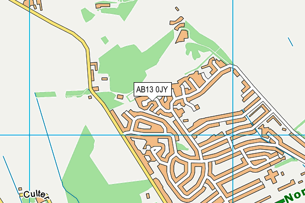 AB13 0JY map - OS VectorMap District (Ordnance Survey) AB13 0JY map - OS VectorMap District (Ordnance Survey)