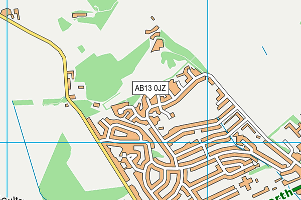 AB13 0JZ map - OS VectorMap District (Ordnance Survey) AB13 0JZ map - OS VectorMap District (Ordnance Survey)