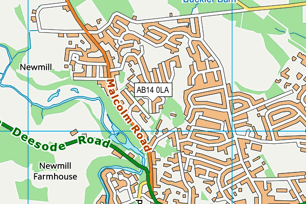 AB14 0LA map - OS VectorMap District (Ordnance Survey) AB14 0LA map - OS VectorMap District (Ordnance Survey)