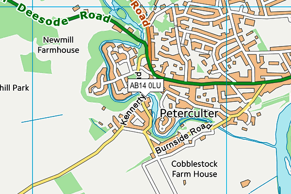 AB14 0LU map - OS VectorMap District (Ordnance Survey) AB14 0LU map - OS VectorMap District (Ordnance Survey)