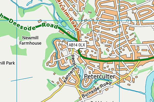 AB14 0LX map - OS VectorMap District (Ordnance Survey) AB14 0LX map - OS VectorMap District (Ordnance Survey)