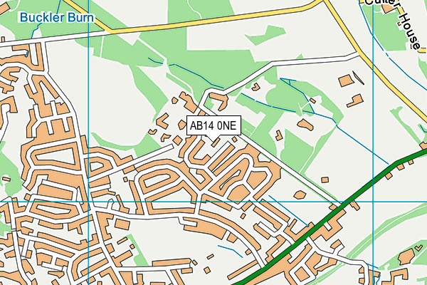 AB14 0NE map - OS VectorMap District (Ordnance Survey)