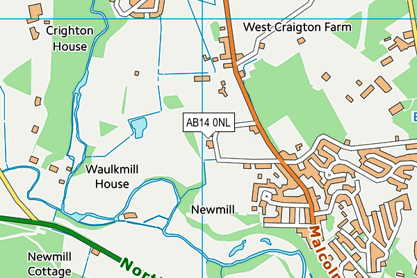 AB14 0NL map - OS VectorMap District (Ordnance Survey) AB14 0NL map - OS VectorMap District (Ordnance Survey)