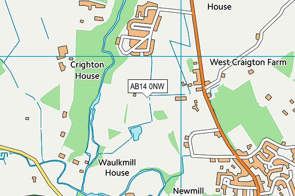 AB14 0NW map - OS VectorMap District (Ordnance Survey) AB14 0NW map - OS VectorMap District (Ordnance Survey)
