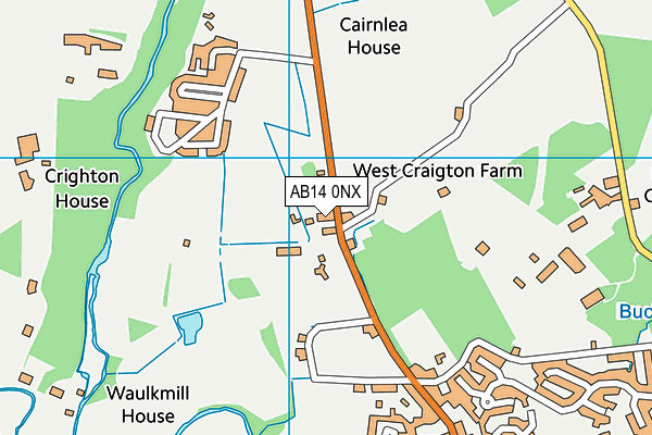 AB14 0NX map - OS VectorMap District (Ordnance Survey) AB14 0NX map - OS VectorMap District (Ordnance Survey)