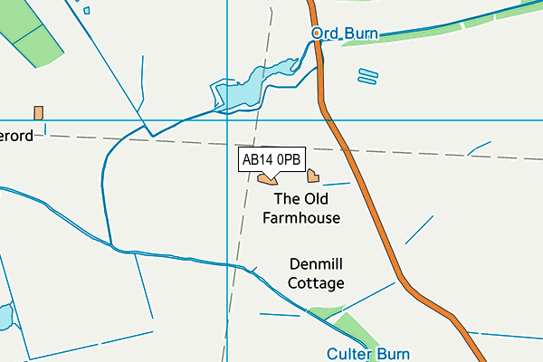 AB14 0PB map - OS VectorMap District (Ordnance Survey)