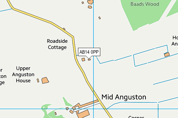 AB14 0PP map - OS VectorMap District (Ordnance Survey) AB14 0PP map - OS VectorMap District (Ordnance Survey)