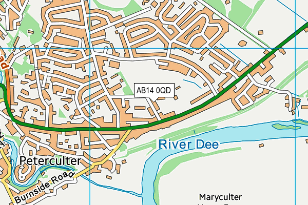 AB14 0QD map - OS VectorMap District (Ordnance Survey) AB14 0QD map - OS VectorMap District (Ordnance Survey)