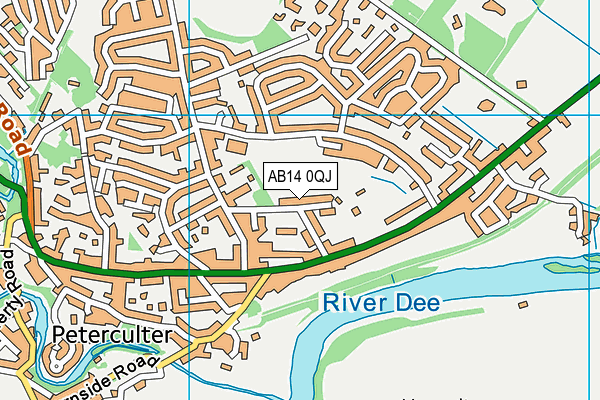 AB14 0QJ map - OS VectorMap District (Ordnance Survey) AB14 0QJ map - OS VectorMap District (Ordnance Survey)