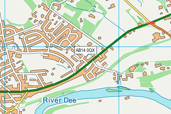 AB14 0QX map - OS VectorMap District (Ordnance Survey) AB14 0QX map - OS VectorMap District (Ordnance Survey)