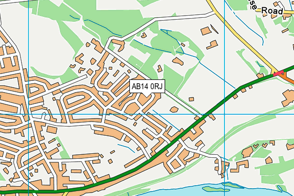 AB14 0RJ map - OS VectorMap District (Ordnance Survey) AB14 0RJ map - OS VectorMap District (Ordnance Survey)