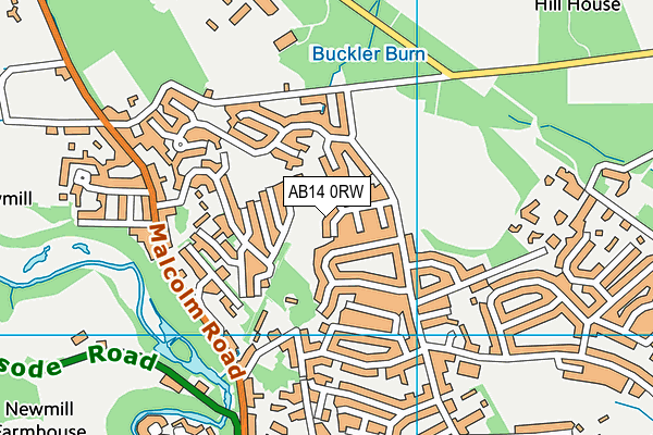 AB14 0RW map - OS VectorMap District (Ordnance Survey) AB14 0RW map - OS VectorMap District (Ordnance Survey)
