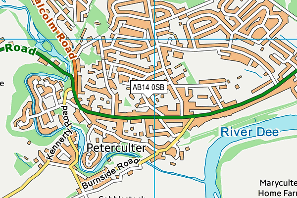 AB14 0SB map - OS VectorMap District (Ordnance Survey) AB14 0SB map - OS VectorMap District (Ordnance Survey)