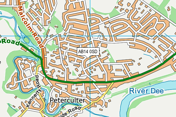 AB14 0SD map - OS VectorMap District (Ordnance Survey) AB14 0SD map - OS VectorMap District (Ordnance Survey)