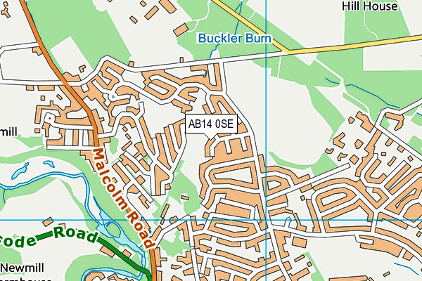AB14 0SE map - OS VectorMap District (Ordnance Survey) AB14 0SE map - OS VectorMap District (Ordnance Survey)