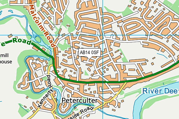 AB14 0SF map - OS VectorMap District (Ordnance Survey)